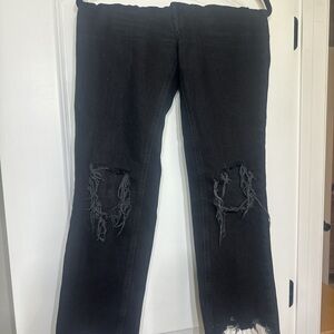 Distressed Black We The Free Women Jeans